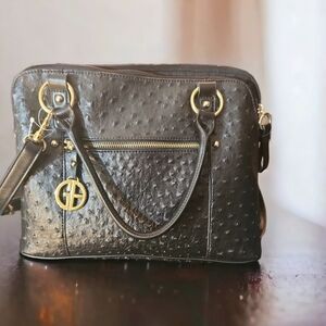 Bernini ostrich satchel